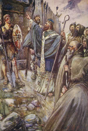 Columba preaching to the Picts: by Joseph Ratcliffe Skelton 1865–1927
