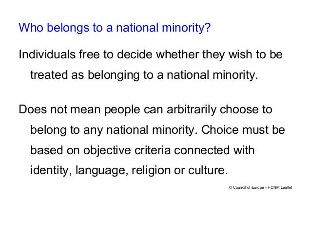 Council of Europe National Minority