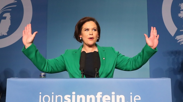 Leader of Sinn Féin Mary Loe McDonald courtesy of RTÉ