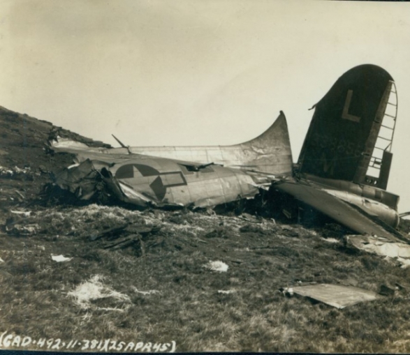 Part of the flying fortress after the crash