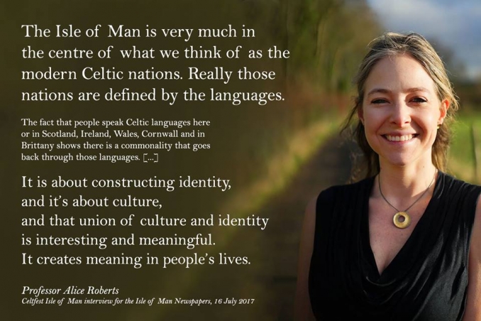 Professor Alice Roberts in interview with Isle of Man newspapers