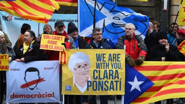Scottish support for Clara Ponsati