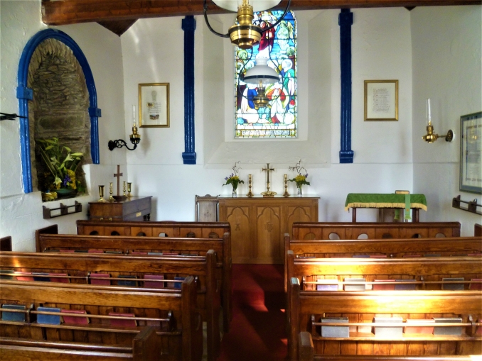 Inside the present used section of St Adamnan's Church.