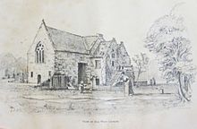 Sketch of Old West Kirk as it was from around 1700 to 1841