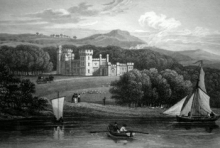Armadale Castle by John Preston Neale (1780–1847) and engraved by John Rogers (circa 1808-circa 1888).