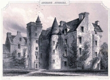 Auchans Castle near Dundonald, Ayrshire, Scotland. The Baronial and Ecclesiastical Antiquities of Scotland by R. W. Billings published Published in 15th October 1901.