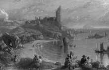 Dunure Castle, Ayrshire, 1840. Source Wilson Land of Burns 1840.