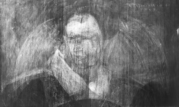 X-ray showing portrait believed to be Mary Queen of Scots. Image: National Galleries Scotland