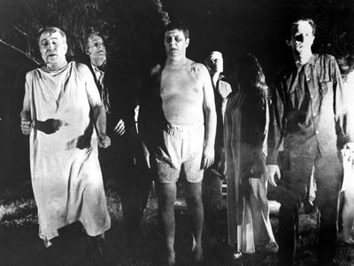 Zombies as portrayed in the film Night Of The Living Dead